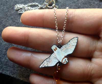 barn owl necklace