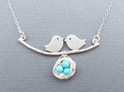bird nest necklace