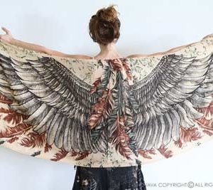 bird feather scarf