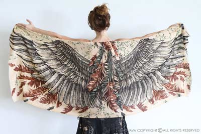 bird feather scarf