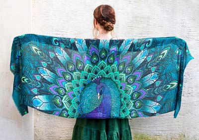 peacock-bird-scarf