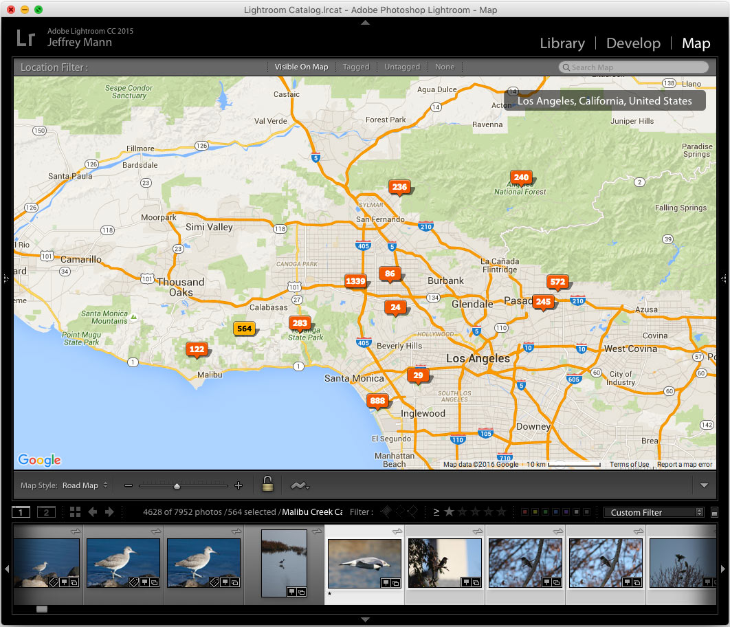 using coordinates for organizing photos