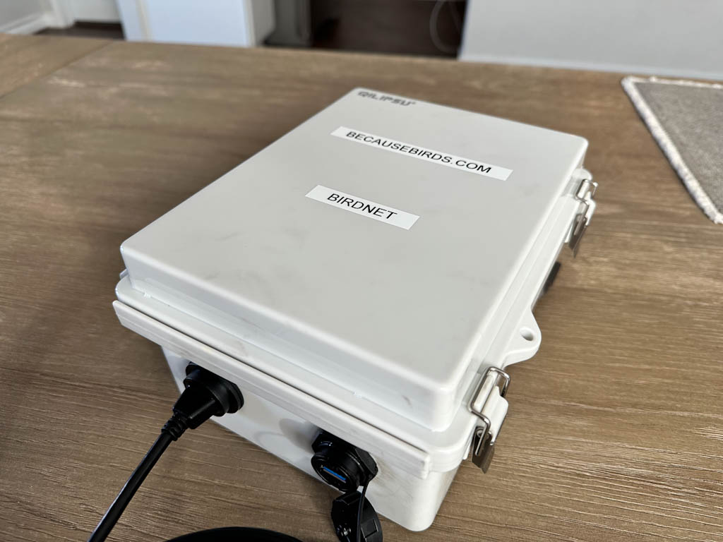 Bottom and side of birdnet pi enclosure