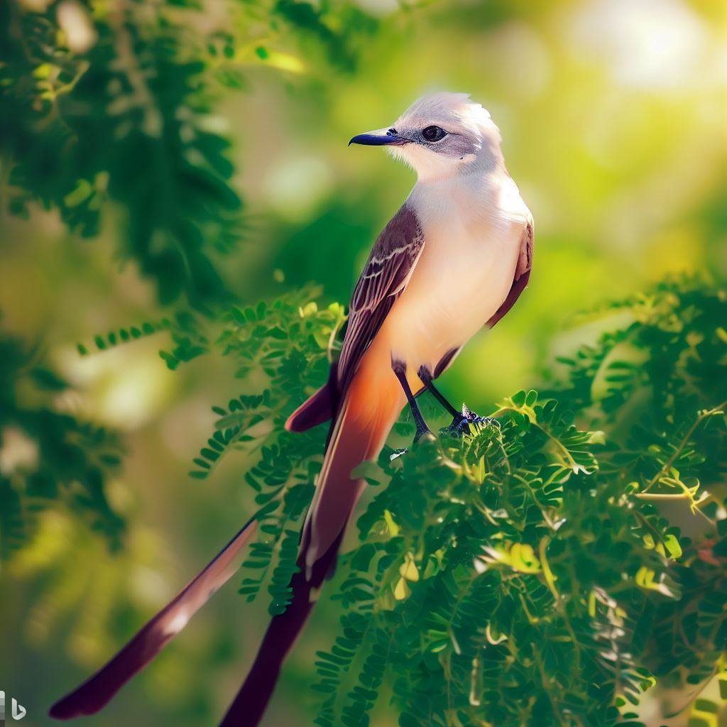 ai-generated scissor-tailed flycatcher in tree